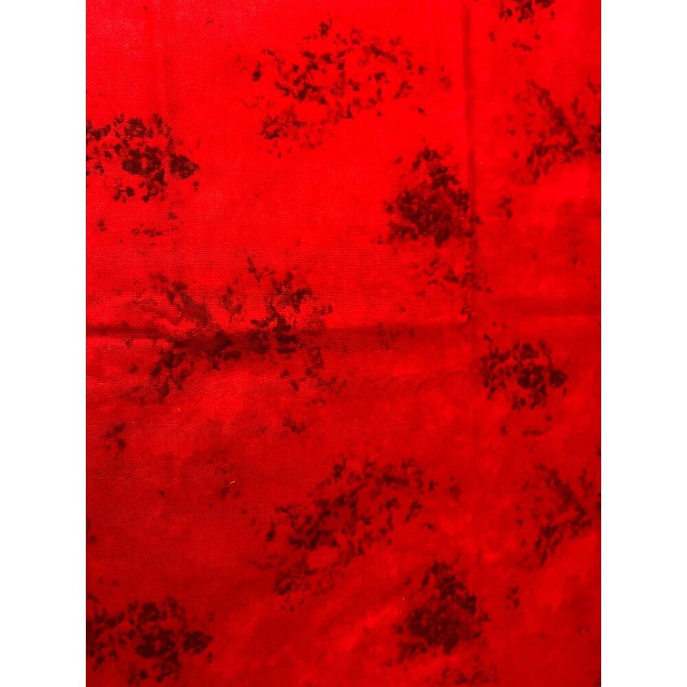 Marble Red & Black Speckled Fabric By Beth Bruske For David Textile Inc 1/2 yard